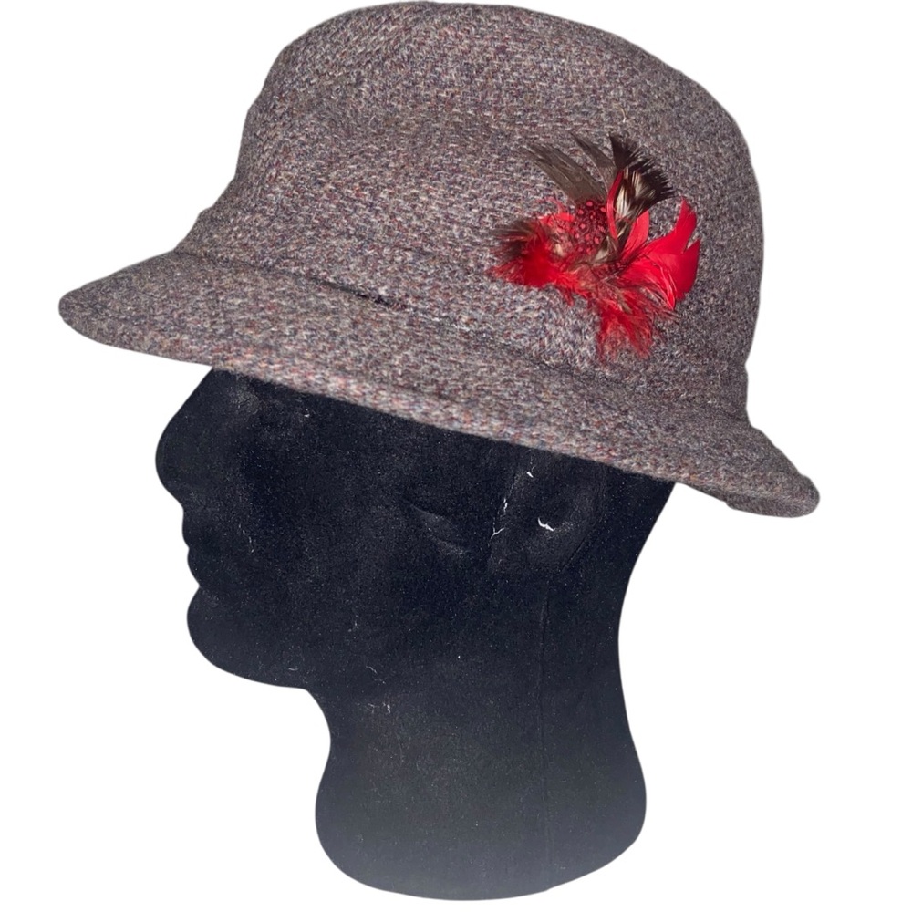 Vintage Hat Mens Medium Wool Tweed Walking Bucket Union Made in USA Retro